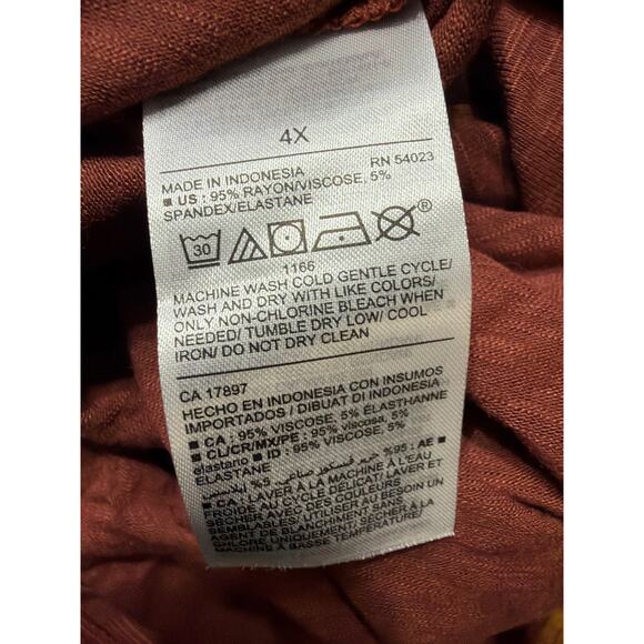 Old Navy Women's Plus Size Burnt Orange Scoop Neck Top Size 4X New - Picture 6 of 6